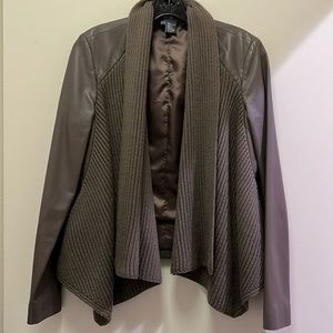 Per Se Carlisle Leather & Sweater Combo Jacket Sz.6